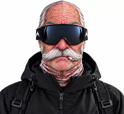 Grandad Smoke face ski mask