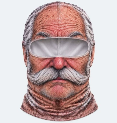 Grandad Stache face ski mask